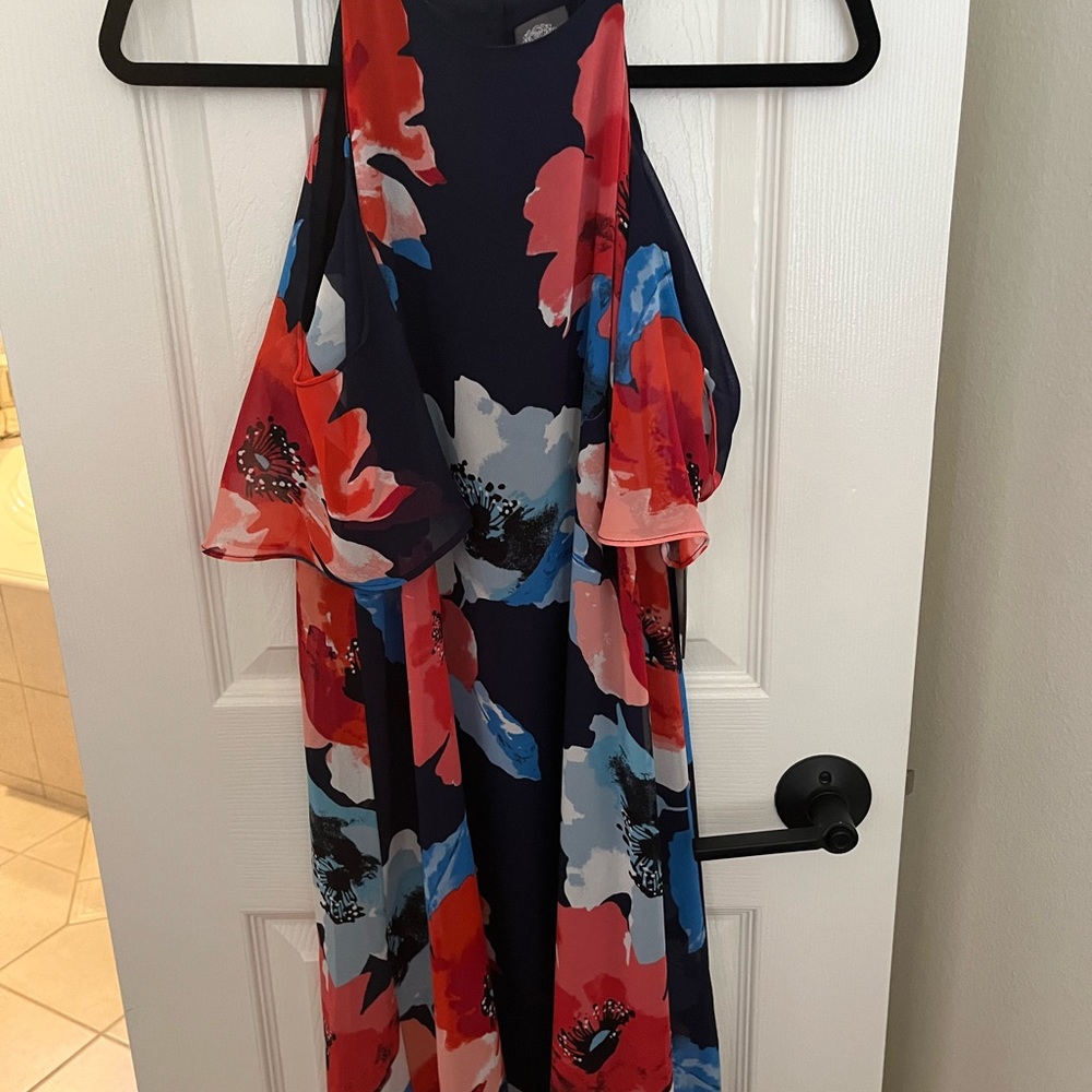 Cold shoulder dress.